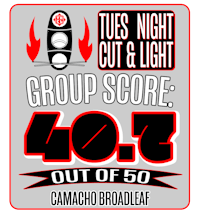 tues night cut & light group score 40 out of 50