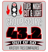 tues night cut & light group score 43 out of 50